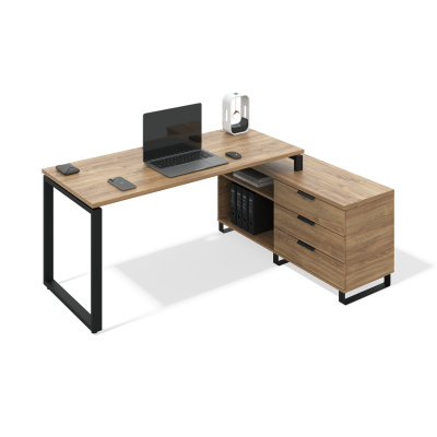 Стол офисный модульный с тумбой О-образное подстолье