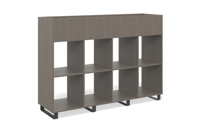 Кашпо-стеллаж (файнлайн средне-серый, серый муар)