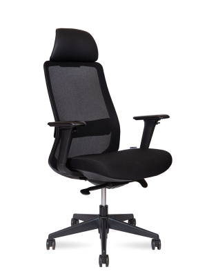 Комо (Черный пластик/ Черная сетка/ Черная сидушка)