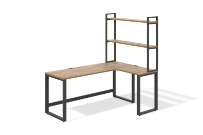 Стол компьютерный домашний О-образное подстолье с этажеркой