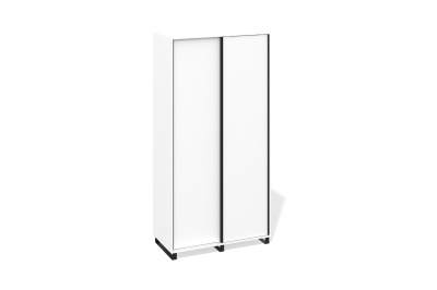 Шкаф 1200x600x2400 (Фасад: белый премиум, Корпус В: белый премиум, черный муар)