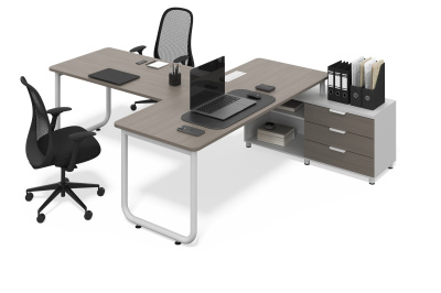 Стол руководителя с тумбой