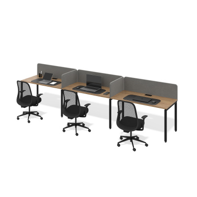 Бенч система на 3 места в один ряд П-образное подстолье