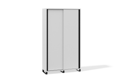 Шкаф для документов (раздвижные двери) 450х1200х2100 (Фасад: белый премиум, Корпус А: белый премиум, Корпус В: белый премиум, черный муар)