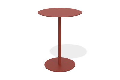 Стол металлический круглый (красный муар, 500x500x600)