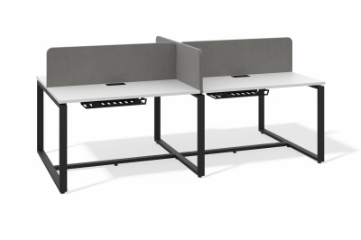 Бенч-система на 4 рабочих места О-образное подстолье