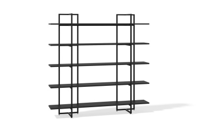 Стеллаж большой домашний (черный графит, черный муар)