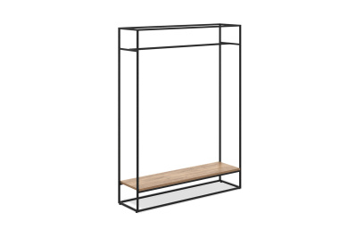 Стеллаж гардеробный (дуб канзас, черный муар)