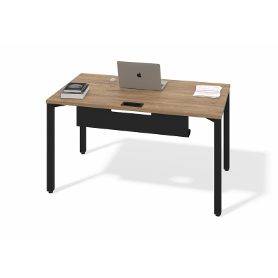 Стол паук модульный (40x40, дуб канзас, черный муар, 1200x600, С лючком и с креплениями)