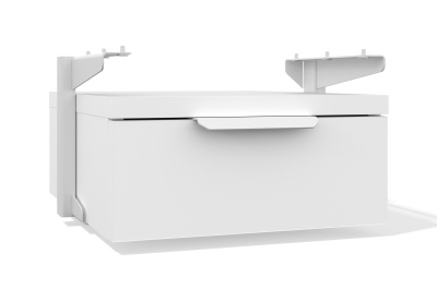 Тумба подвесная 1 ящик (белый премиум, белый муар)