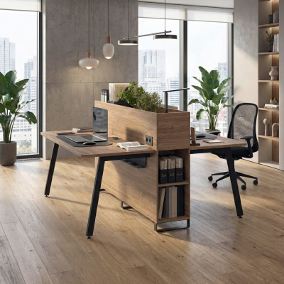 Бенч система с кашпо на 2 места