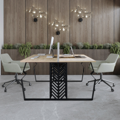 Бенч система на опорах из листа на 2 места