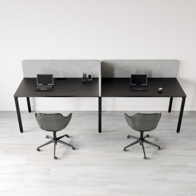 Бенч система на 2 места в один ряд П-образное подстолье