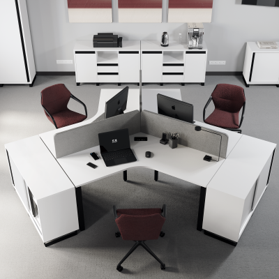 Тумба низкая 450x1230x750 (2 двери, 2 ящика)