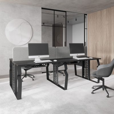 Бенч система на опорах из листа на 4 места