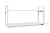 Полка настенная (2 уровня) (белый премиум, белый муар, 25)