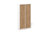 Шкаф 1200x600x2400 (Фасад: дуб канзас, Корпус В: белый премиум, белый муар)