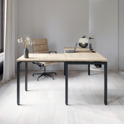 Угловой офисный стол П-образное подстолье