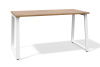 Стол офисный модульный А-образное подстолье (дуб канзас, белый муар, 60x30, Без лючка и с креплениями, 1400x600)