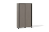 Шкаф для одежды (раздвижные двери) 600х1200х2100 (Фасад: файнлайн средне-серый, Корпус А: файнлайн средне-серый, Корпус В: файнлайн средне-серый, серый муар)