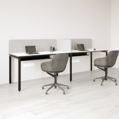 Бенч система на 2 места в один ряд П-образное подстолье