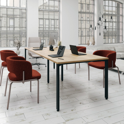 Прямой стол Лебер для переговоров с узкой промежуточной опорой