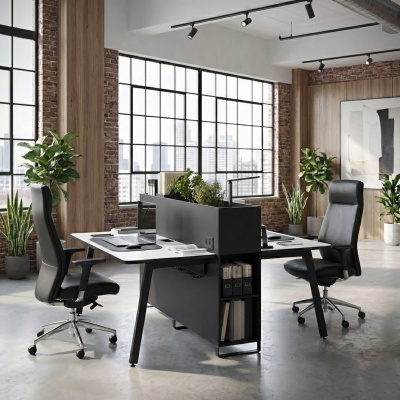 Бенч система с кашпо на 2 места