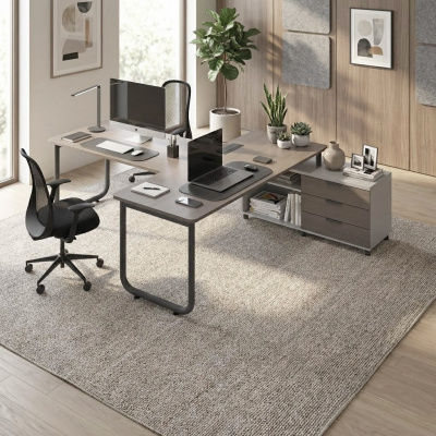 Стол руководителя с тумбой