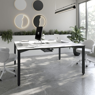 Бенч-система на 2 рабочих места П-образное подстолье