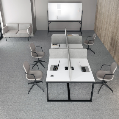 Бенч-система на 6 рабочих мест О-образное подстолье