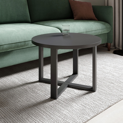 Журнальный столик круглый металлический на четырёх ножках Копенгаген