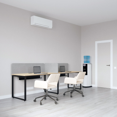 Бенч система на 2 места в один ряд О-образное подстолье