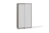 Шкаф для документов (раздвижные двери) 450х1200х2100 (Фасад: белый премиум, Корпус А: файнлайн средне-серый, Корпус В: файнлайн средне-серый, белый муар)